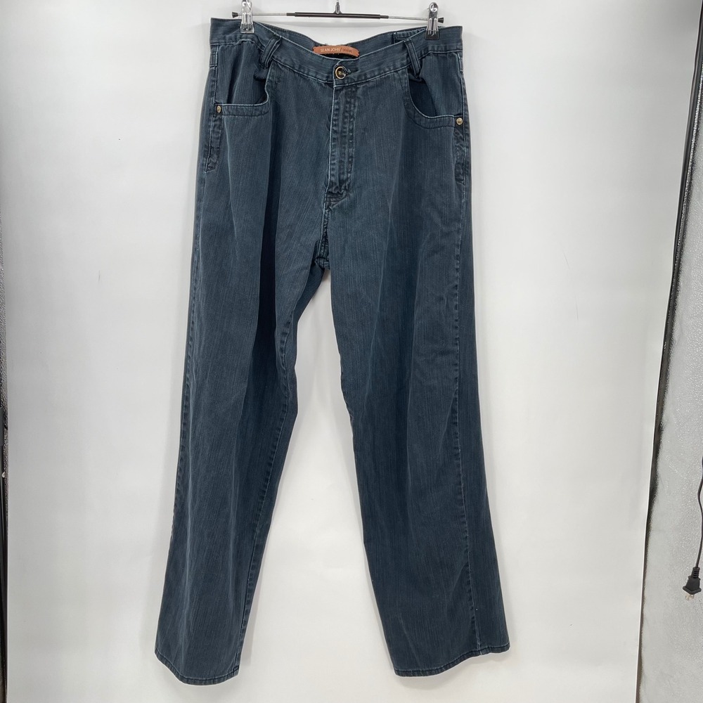 Sean John Denim Jeans Relaxed Fit Black Wash Casual Pants Mens Size 38